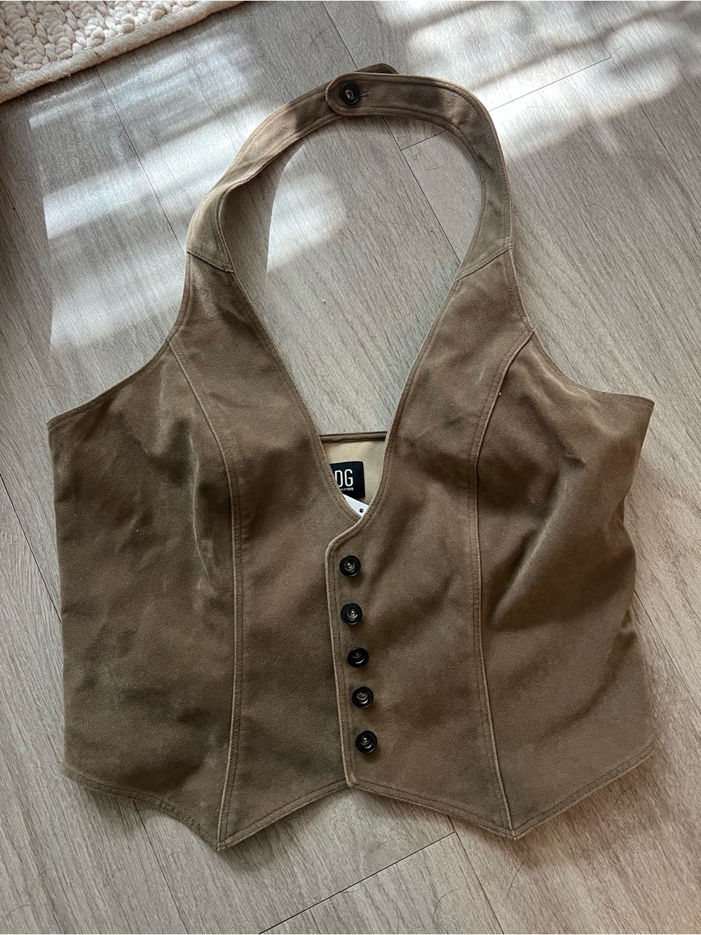 BDG Brown Halter Vest Tank Top from Urban Outfitters